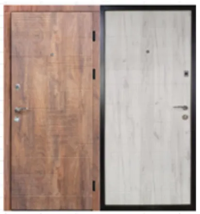 ПЛ-18 Двері вхідні, квартира, ТМ ARTIZ, Спил коньячний / Крафт білий